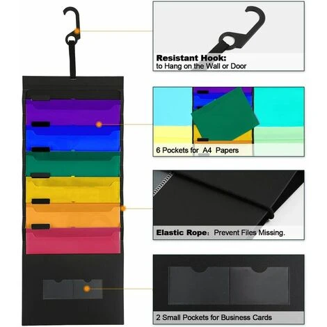 Trieur Mural Porte Revue A4 Présentoir Mural Composé De 6 Positions Pliable En Plastique 4 Trieur Mural Porte Revue A4 Présentoir Mural Composé De 6 Positions Pliable En Plastique – Image 2