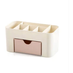 Boîte De Rangement Avec Tiroir Organisateur De Maquillage En Plastique Rose 20.51010.3 Cm