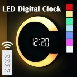 Horloge Murale à LED, Télécommande Créative, Horloge Numérique, Miroir Creux, Alarme De Température, 7 Couleurs Changeantes, Veilleuse Pour La Maison, Le Bureau,3131cm 11 Horloge Murale à LED, Télécommande Créative, Horloge Numérique, Miroir Creux, Alarme De Température, 7 Couleurs Changeantes, Veilleuse Pour La Maison, Le Bureau,3131cm -ATMOSPHERA || VIDAXL || Safavieh Soldes 100266534 5