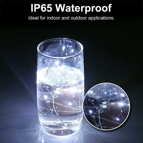 Guirlande LED Bouteille 2m 20LEDs Bouteille Lumineuse,LED Bouchon Bottle Light étanche Fil D'argent Flexible Décoration Pour Partie,Mariage (Blanc Froid) 7 Guirlande LED Bouteille 2m 20LEDs Bouteille Lumineuse,LED Bouchon Bottle Light étanche Fil D'argent Flexible Décoration Pour Partie,Mariage (Blanc Froid) – Image 5