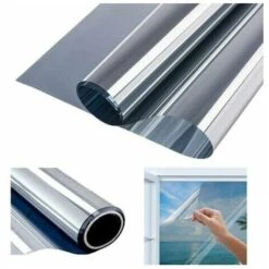 Film Miroir Fenêtre Sans Tain Protection De Solaire Film Anti-UV Anti Chaleur Film De Fenêtre Anti Regard 40×200cm,100g