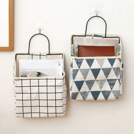 1 Pièce Porte-revue Mural En Coton Et Lin-Montage Mural-Pour Livres-Pour Le Salon,382211cm 5 1 Pièce Porte-revue Mural En Coton Et Lin-Montage Mural-Pour Livres-Pour Le Salon,382211cm – Image 3