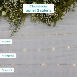 Guirlande Micro LED 2M Cuivre 20 LEDs -ATMOSPHERA || VIDAXL || Safavieh Soldes 10362289 4