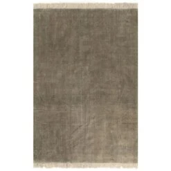 Tapis Kilim Coton 120 X 180 Cm Taupe VidaXL