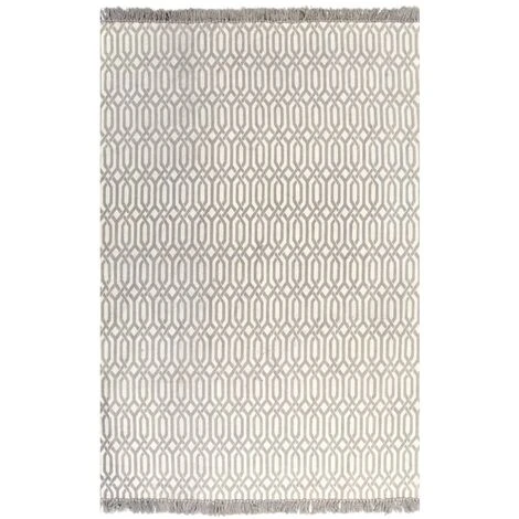Tapis Kilim Coton 120 X 180 Cm Avec Motif Taupe VidaXL 3 Tapis Kilim Coton 120 X 180 Cm Avec Motif Taupe VidaXL