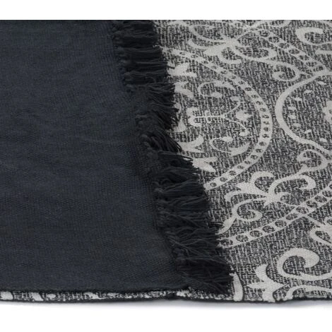 Tapis Kilim Coton 120 X 180 Cm Avec Motif Gris VidaXL 6 Tapis Kilim Coton 120 X 180 Cm Avec Motif Gris VidaXL – Image 4