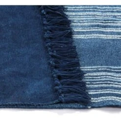 Tapis Kilim Coton 120 X 180 Cm Avec Motif Bleu VidaXL -ATMOSPHERA || VIDAXL || Safavieh Soldes 11274473 4