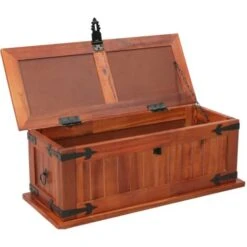 Coffre De Rangement 60x25x22 Cm Bois D'acacia Solide VidaXL -ATMOSPHERA || VIDAXL || Safavieh Soldes 12301638 4