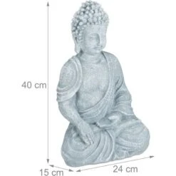 Relaxdays Statue Bouddha Assis, 40 Cm De Haut, Déco Feng Shui, Résistant Aux Intempéries Et Gel, Sculpture, Gris Clair 10 Relaxdays Statue Bouddha Assis, 40 Cm De Haut, Déco Feng Shui, Résistant Aux Intempéries Et Gel, Sculpture, Gris Clair -ATMOSPHERA || VIDAXL || Safavieh Soldes 13204367 4