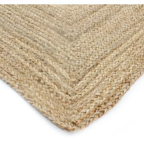 VEGETAL JUTE - Tapis Tressé En Jute Naturel 120x170 6 VEGETAL JUTE - Tapis Tressé En Jute Naturel 120x170 – Image 4