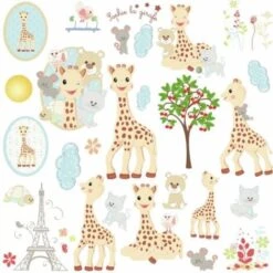 SOPHIE LA GIRAFE - Stickers Repositionnables Sophie La Girafe
