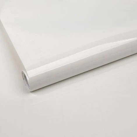 Film Adhésif Décoratif Pour Meuble Laque Uni 200 X 67,5cm Blanc 4 Film Adhésif Décoratif Pour Meuble Laque Uni 200 X 67,5cm Blanc – Image 2