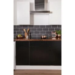 Film Adhésif Décoratif Pour Meuble Nervures 200 X 67,5cm Noir