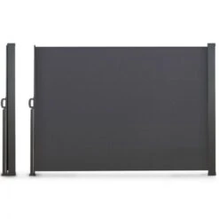 Paravent Extérieur Rétractable 180 X 300 CM Gris Anthracite Store Latéral