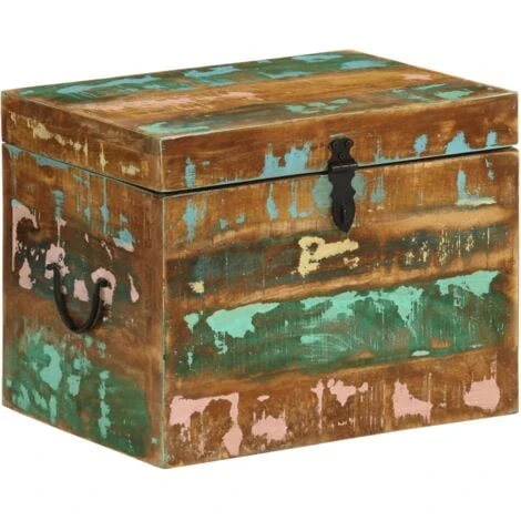 Boîtes De Rangement Bois Massif De Récupération VidaXL 4 Boîtes De Rangement Bois Massif De Récupération VidaXL – Image 2