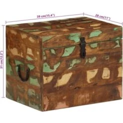 Boîtes De Rangement Bois Massif De Récupération VidaXL 9 Boîtes De Rangement Bois Massif De Récupération VidaXL -ATMOSPHERA || VIDAXL || Safavieh Soldes 1474647 3