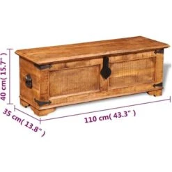Coffre De Rangement Bois Massif De Manguier VidaXL -ATMOSPHERA || VIDAXL || Safavieh Soldes 1487945 3