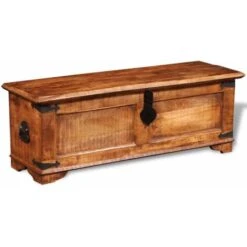 Coffre De Rangement Bois Massif De Manguier VidaXL -ATMOSPHERA || VIDAXL || Safavieh Soldes 1487945 4
