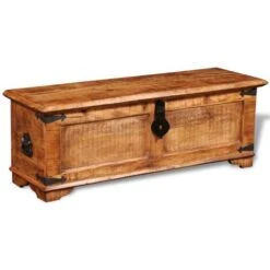 Coffre De Rangement Bois Massif De Manguier VidaXL -ATMOSPHERA || VIDAXL || Safavieh Soldes 1487945 5