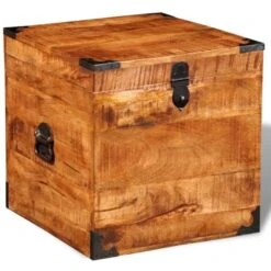 Coffre De Rangement Cubique Bois Massif De Manguier VidaXL -ATMOSPHERA || VIDAXL || Safavieh Soldes 1487946 5