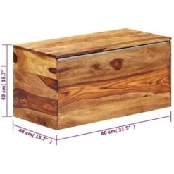 Coffre De Rangement 80 X 40 X 40 Cm Bois Massif De Sesham VidaXL -ATMOSPHERA || VIDAXL || Safavieh Soldes 15359600 3