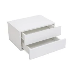 Caisson De Rangement 2 Tiroirs Blanc Laqué MAX -ATMOSPHERA || VIDAXL || Safavieh Soldes 15464870 2