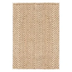 Tapis Chevrons En Jute - 120 X 170 Cm