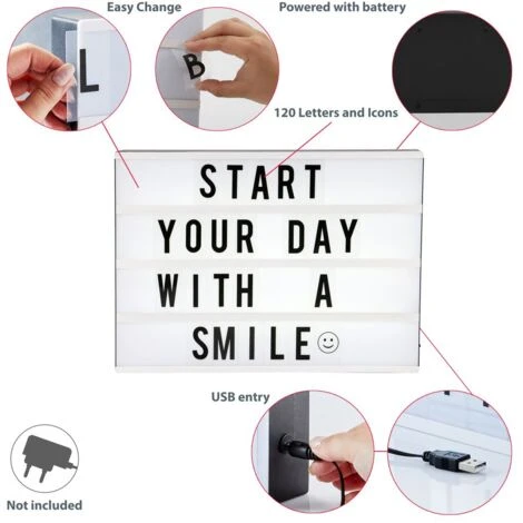 Lightbox LED XXL Boîte Lumineuse Décoraitive Cinema A3 7 Lightbox LED XXL Boîte Lumineuse Décoraitive Cinema A3 – Image 5