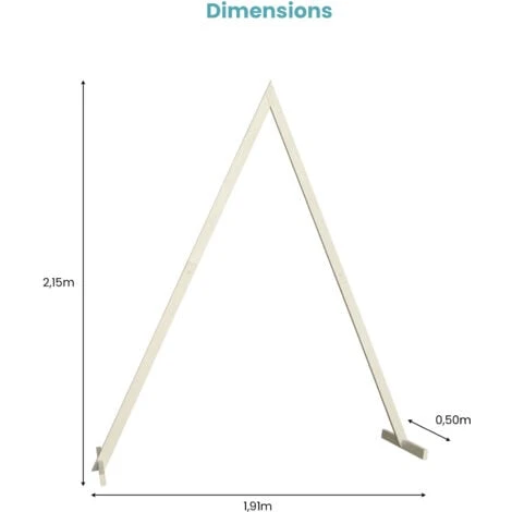 Mariage Arche - Grande Arche Mariage Bois Triangle 2,26M - Arche En Bois Pour Décoration De Mariage - Arche Kit Pour Ceremonie Laique - Montage Facile - STOCK EN FRANCE 4 Mariage Arche - Grande Arche Mariage Bois Triangle 2,26M - Arche En Bois Pour Décoration De Mariage - Arche Kit Pour Ceremonie Laique - Montage Facile - STOCK EN FRANCE – Image 2