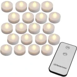 20x Bougies LED électriques Lumière Scintillante Blanc Chaud Avec Télécommande