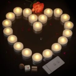 20x Bougies LED électriques Lumière Scintillante Blanc Chaud Avec Télécommande -ATMOSPHERA || VIDAXL || Safavieh Soldes 18473146 4