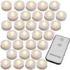 30x Bougies LED électriques Lumière Scintillante Blanc Chaud Avec Télécommande