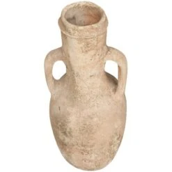 JARRE POT ANFORA ORCHIO VASE À FLEURS EN ARGILE TERREUSE, MEUBLE DE JARDIN À LA MAIN L28xPR28xH53 Cm -ATMOSPHERA || VIDAXL || Safavieh Soldes 18529131 5