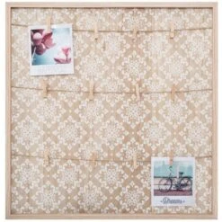 ATMOSPHERA Porte Photos Corde Effet Bois Ethnique - 48 X 2 X 48