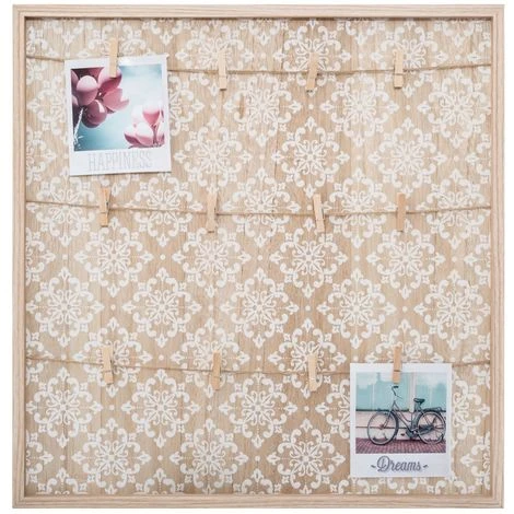 ATMOSPHERA Porte Photos Corde Effet Bois Ethnique - 48 X 2 X 48 3 ATMOSPHERA Porte Photos Corde Effet Bois Ethnique - 48 X 2 X 48