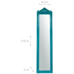 Miroir Au Sol Sur Pied Finition Bleue L43xPR5xH178 Cm -ATMOSPHERA || VIDAXL || Safavieh Soldes 18710042 2