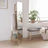 Portant Vêtements Miroir En Bois L45 X H160 Cm LIAM -ATMOSPHERA || VIDAXL || Safavieh Soldes 18735042 1