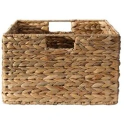 Panier En Jacinthe D'eau Armature Métal - Hauteur 20 Cm - Casâme