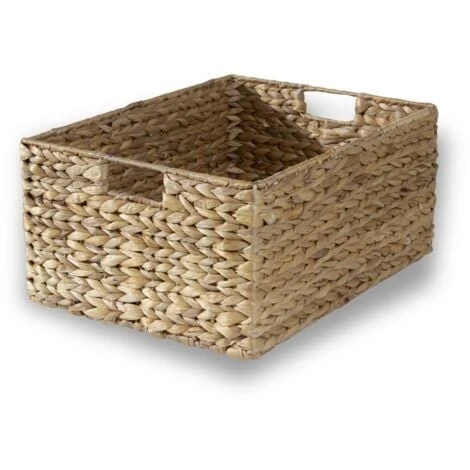 Panier En Jacinthe D'eau Armature Métal - Hauteur 20 Cm - Casâme 5 Panier En Jacinthe D'eau Armature Métal - Hauteur 20 Cm - Casâme – Image 3
