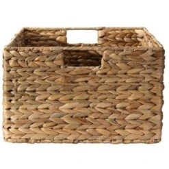 Panier En Jacinthe D'eau Armature Métal - Hauteur 17 Cm - Casâme