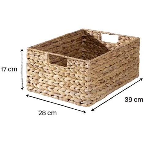 Panier En Jacinthe D'eau Armature Métal - Hauteur 17 Cm - Casâme 5 Panier En Jacinthe D'eau Armature Métal - Hauteur 17 Cm - Casâme – Image 3