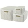 CURVER Lot De 3 Bacs De Rangement STYLE L M S + Couvercles, Blanc, Plastique -ATMOSPHERA || VIDAXL || Safavieh Soldes 19353735 1