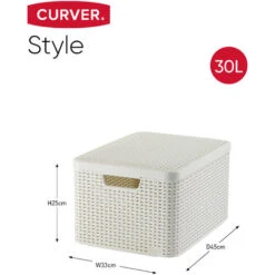 CURVER Lot De 3 Bacs De Rangement STYLE L M S + Couvercles, Blanc, Plastique 9 CURVER Lot De 3 Bacs De Rangement STYLE L M S + Couvercles, Blanc, Plastique -ATMOSPHERA || VIDAXL || Safavieh Soldes 19353735 4