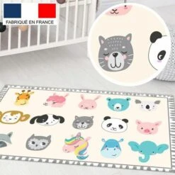Tapis De Jeu En Vinyle Tarkett 49,5x83 Pour Chambre D'enfant - Haute Qualité Non Toxique - Motif Têtes D'animaux -ATMOSPHERA || VIDAXL || Safavieh Soldes 19760946 4