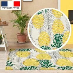Tapis Décoration Vinyle Tarkett 80x120 Pour Salon Chambre Bureau - Style Tropical Motif Ananas -ATMOSPHERA || VIDAXL || Safavieh Soldes 19760964 3