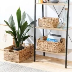 Paniers En Jacinthe D'eau Avec Armature Métal - Lot De 3 - Casâme -ATMOSPHERA || VIDAXL || Safavieh Soldes 19856556 3