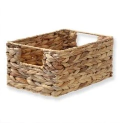 Panier En Jacinthe D'eau Armature Métal - Hauteur 13 Cm - Casâme