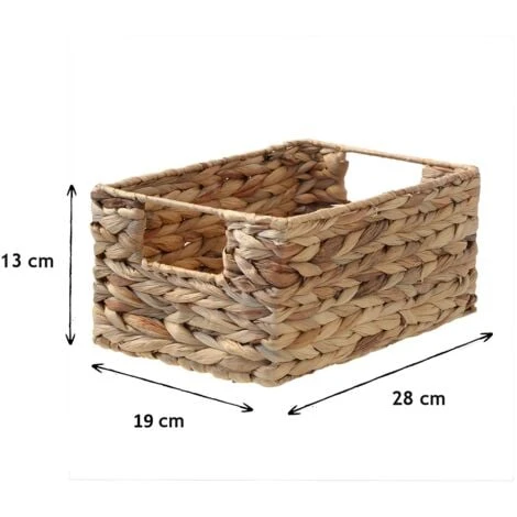 Panier En Jacinthe D'eau Armature Métal - Hauteur 13 Cm - Casâme 5 Panier En Jacinthe D'eau Armature Métal - Hauteur 13 Cm - Casâme – Image 3