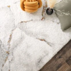 Tapis De Salon - Marbré Blanc - Veinage Couleur - 80 X 150 Cm -ATMOSPHERA || VIDAXL || Safavieh Soldes 19902885 4