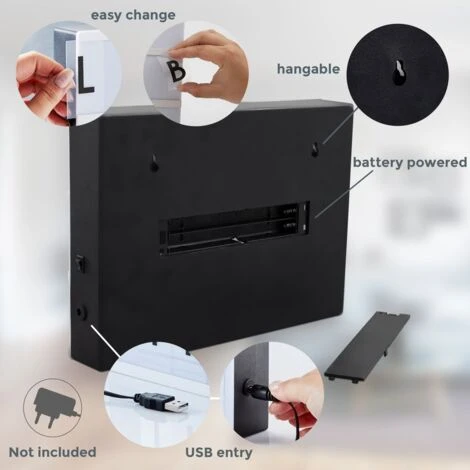 LED Lightbox Boîte Lumineuse Decorative Tableau Lumineux A4 Multi Couleurs Port USB Avec Lettres Et Emojis 7 LED Lightbox Boîte Lumineuse Decorative Tableau Lumineux A4 Multi Couleurs Port USB Avec Lettres Et Emojis – Image 5